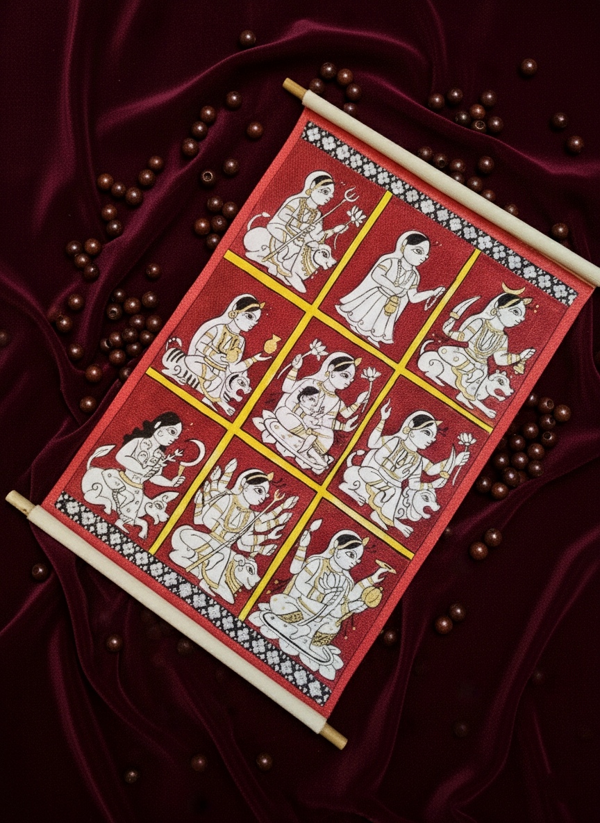 Phad inspired- Medium scroll- Navdurga - Image 3