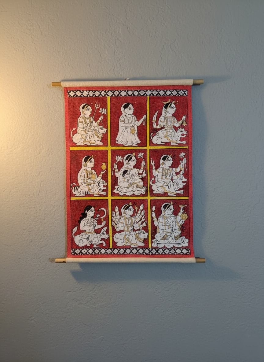 Phad inspired- Medium scroll- Navdurga