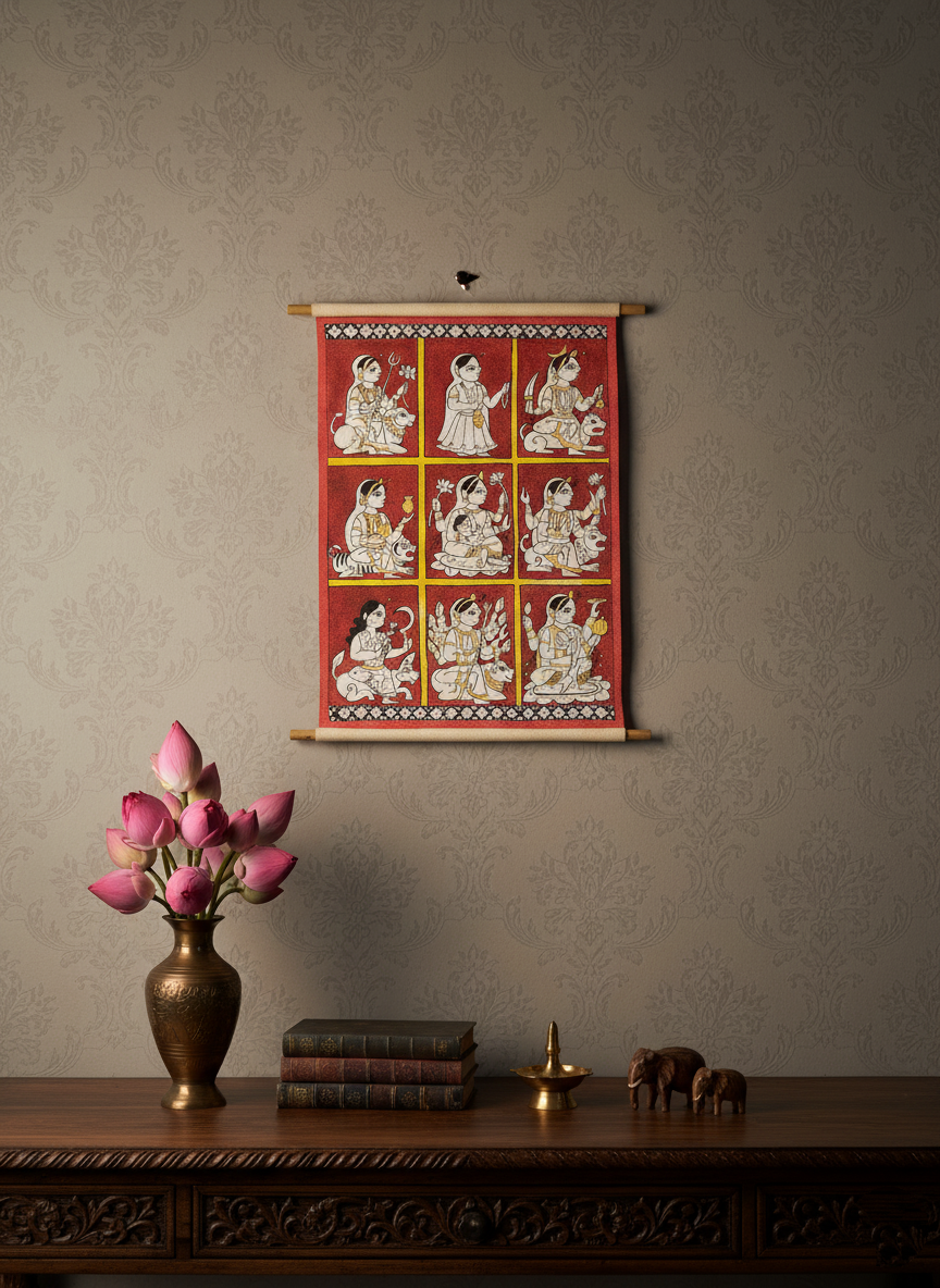 Phad inspired- Medium scroll- Navdurga - Image 2