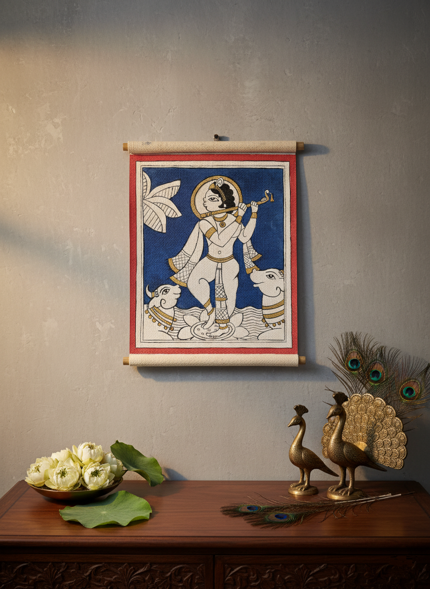 Phad inspired- Mini Scroll- Krishna - Image 2