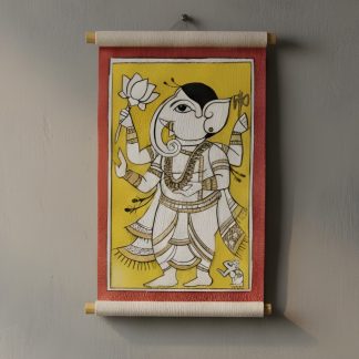 Picsart_25-09-20_20-25-48-347 Phad inspired- Mini scroll- Ganesha