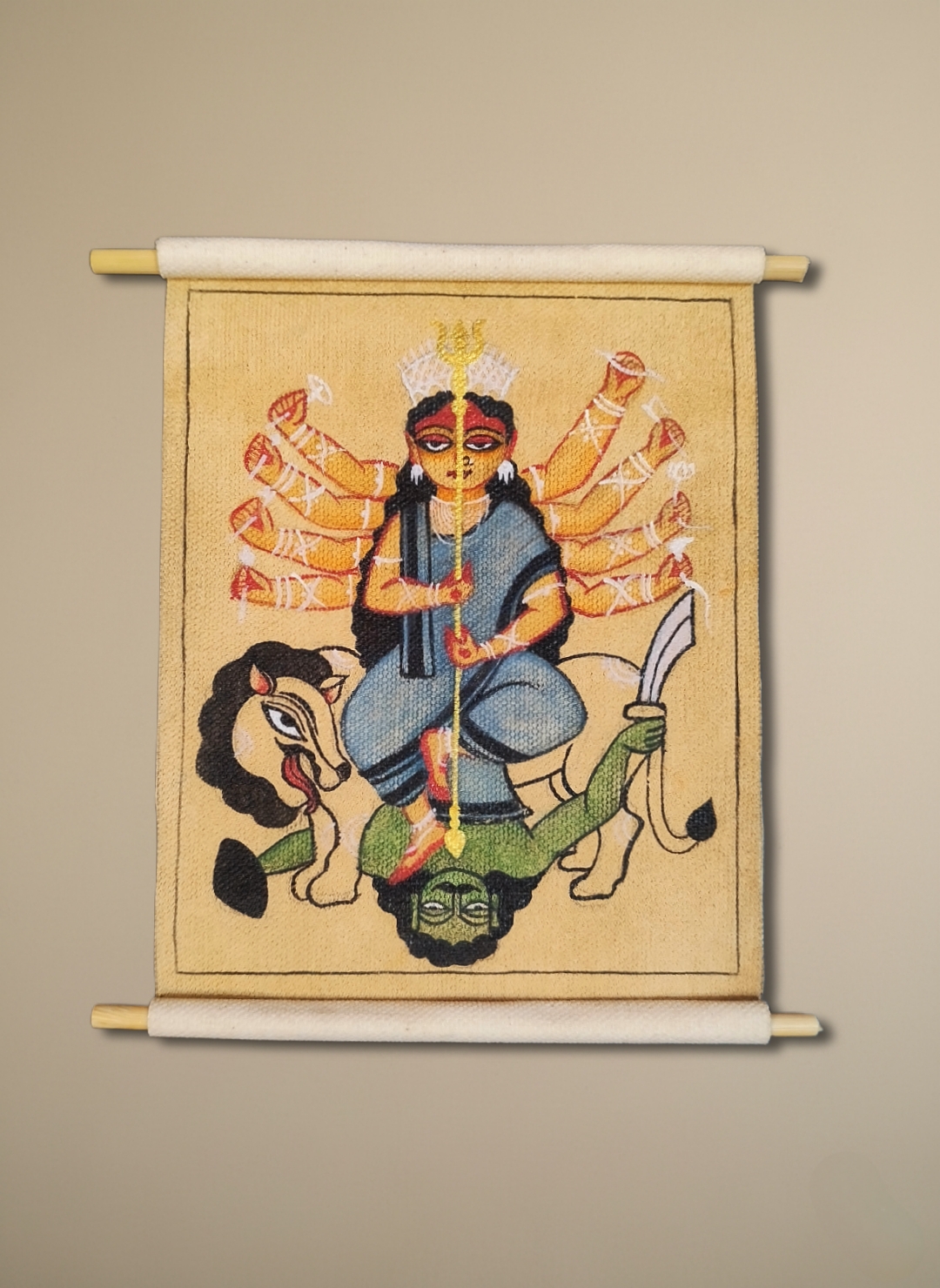 Kalighat inspired- Maa Durga- Mini