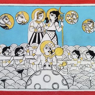 1000247501 Phad inspired- Medium scroll- Samudra Manthan