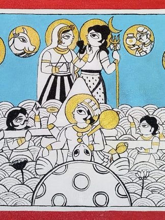 Samudra Manthan- Phad inspired- Medium scroll